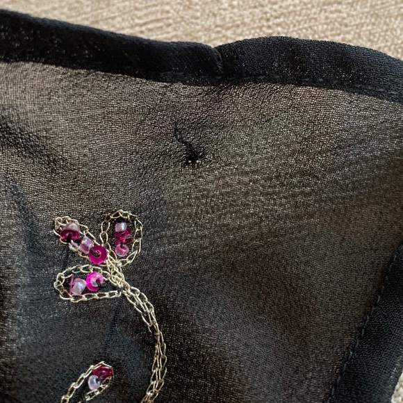 Dress Barn sheer embroidered blouse - Picture 7 of 9